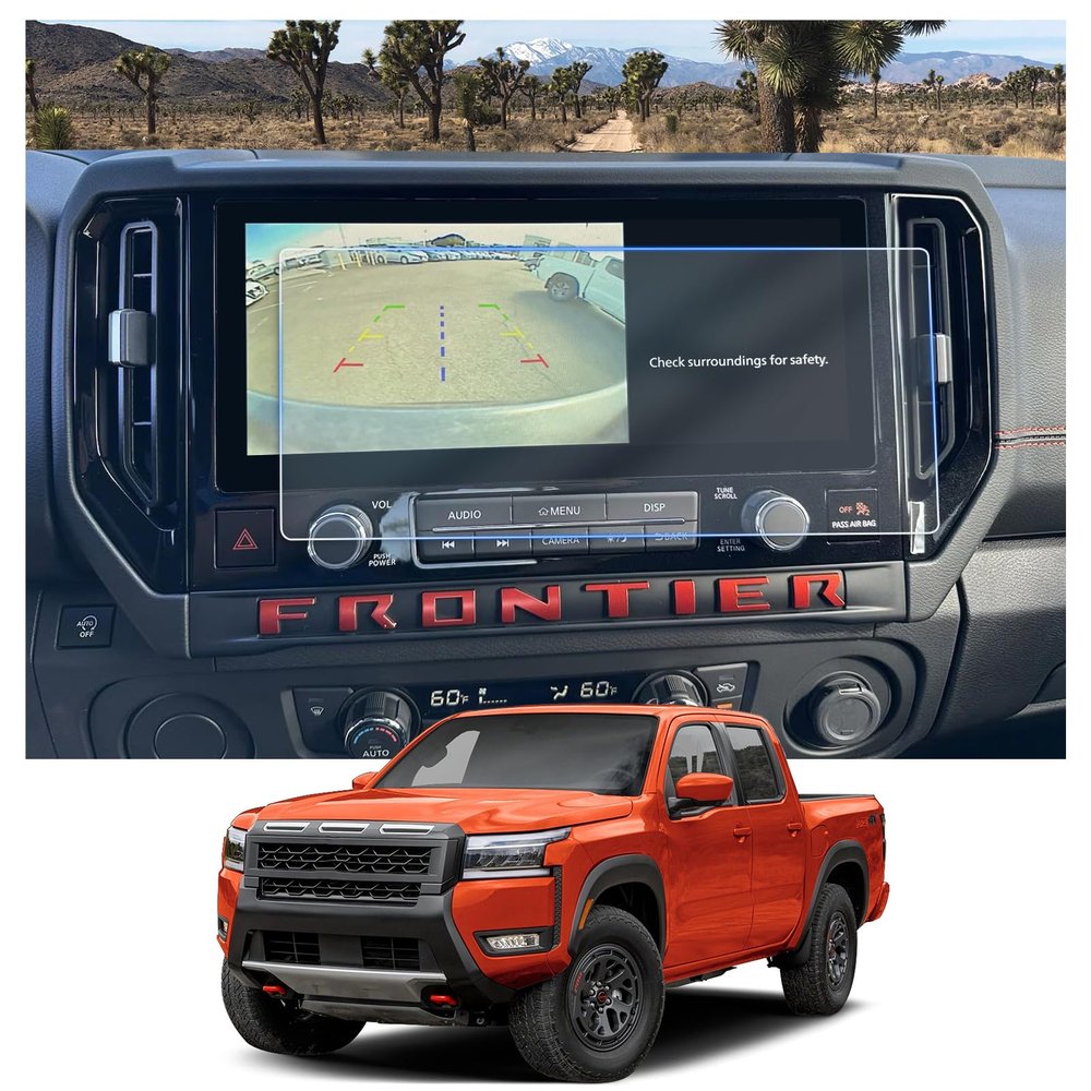 CDEFG 2PCS for 2025 2026 Nissan Frontier Screen Protector, for 2025 2026 Nissan Frontier (S/SV/Pro-X/Pro-4X/SL) Accessories 12.3-inch Touchscreen Nano Screen Cover HD Clear