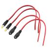 PATIKIL DC Power Cable 9.8 Inch, 2 Pairs 5.5mm x 2.1mm Male and Female Pigtail Barrel Plug Connector Cable for CCTV Security Camera Lighting Power Adapter, Black view 1