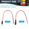 PATIKIL DC Power Cable 9.8 Inch, 2 Pairs 5.5mm x 2.1mm Male and Female Pigtail Barrel Plug Connector Cable for CCTV Security Camera Lighting Power Adapter, Black view 2