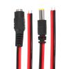 PATIKIL DC Power Cable 9.8 Inch, 2 Pairs 5.5mm x 2.1mm Male and Female Pigtail Barrel Plug Connector Cable for CCTV Security Camera Lighting Power Adapter, Black view 4