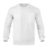 FMCHICO Zippered Hooded Sweatshirt Men Men's Crewneck Sweatshirts Soild Color Texture Long Sleeve Casual Pullover Shirt with Pocket White view 2