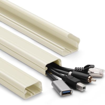 39in Cord Covers for Wires on Wall, YCLYC Wall Cord Cover, Large TV Cable Hider Wall Kit, Beige TV Cord Hider for Wall Mounted TV, Electrical Cable Raceway Cord Organizer, 3 X L13in W1.2 H0.7