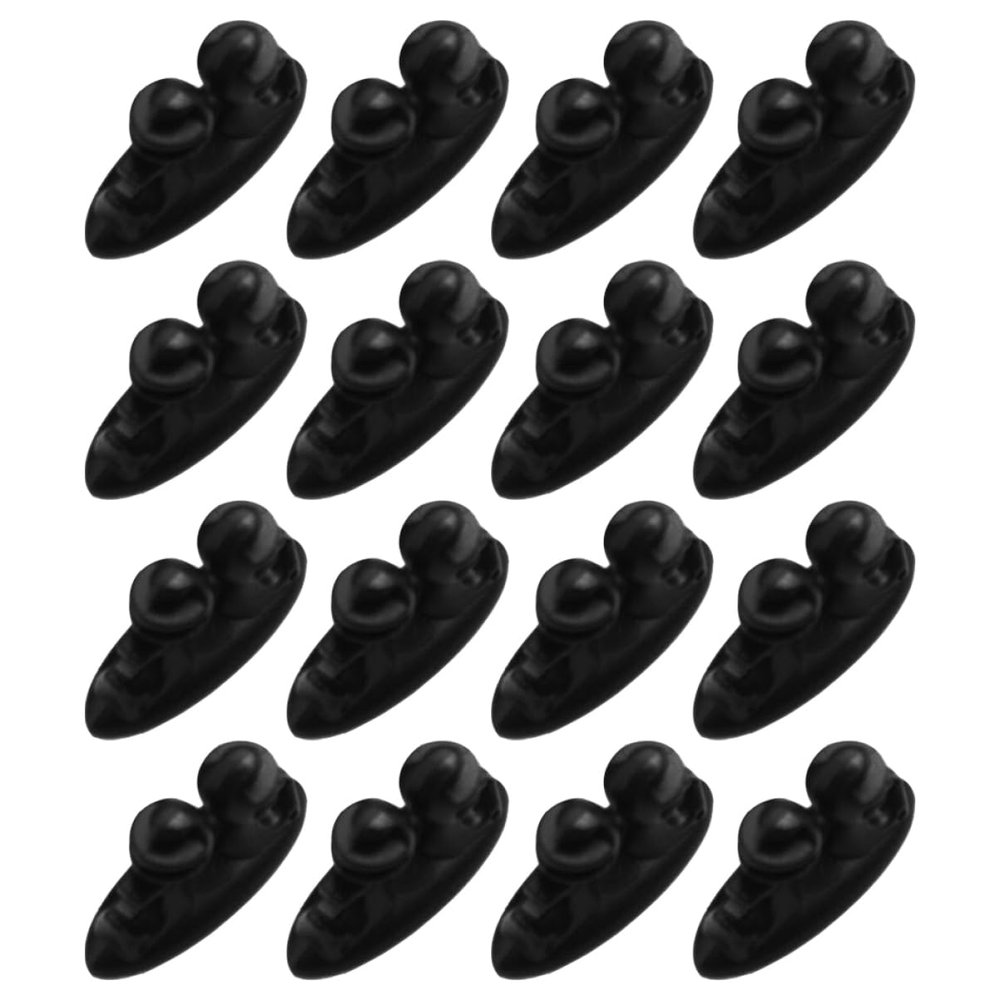 Hoement 16pcs Cable Organizer Clips Holders for Car Interior Headphone and Storage Strong Adhesive Cord Holder for