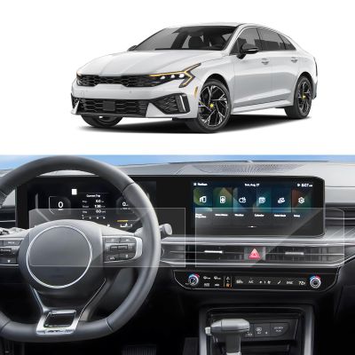 SKTU 4PCS for 2025 2026 Kia K5 Accessories Screen Protector 12.3 Inch for 2025+ Kia K5 (LXS/GT-Line/GT/EX) Navigation& Instrument Screen [Ultra Clear, Anti-Glare&Scratch] Kia K5 2025 2026 Accessories