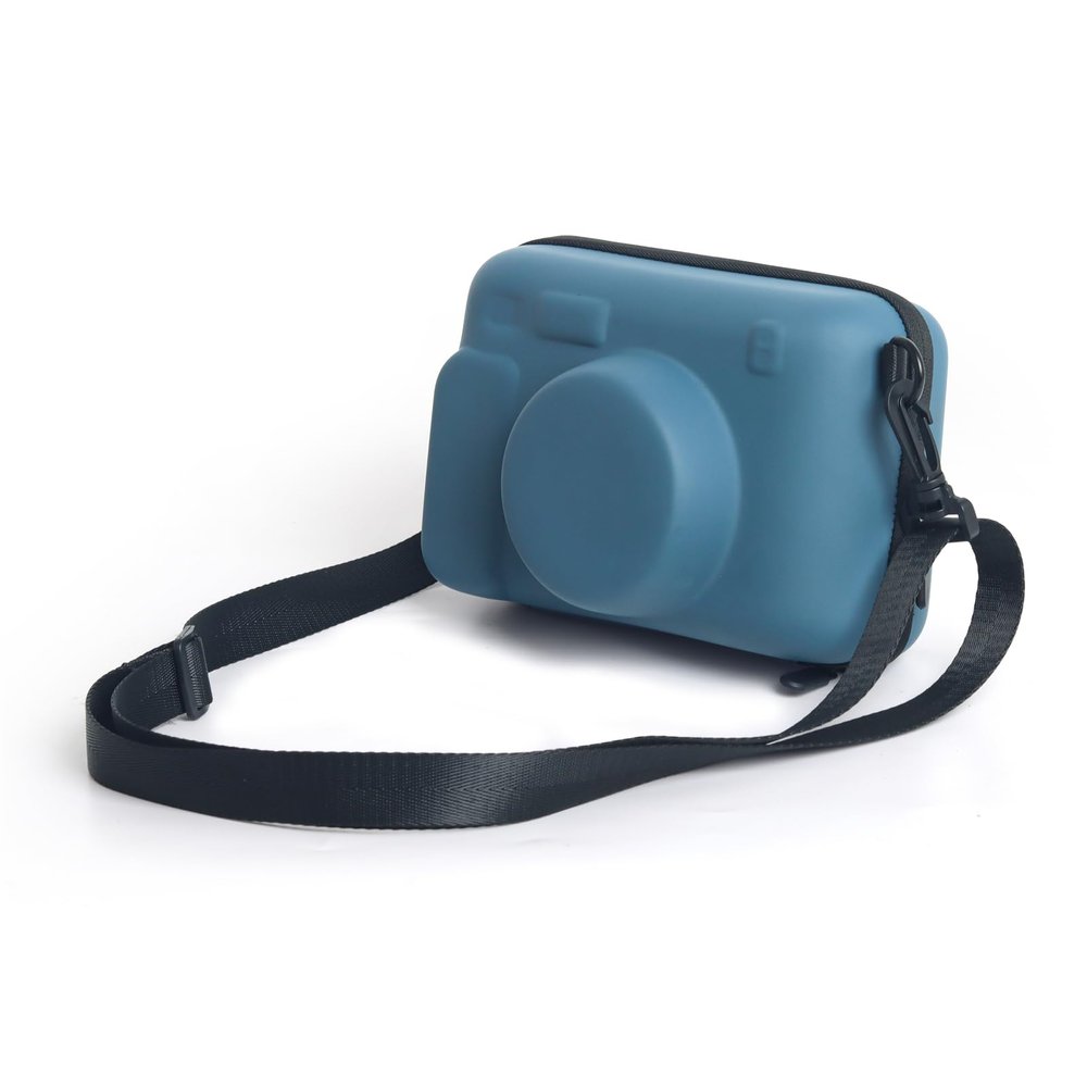 Camera Protective Case for Instax wide 400/210/300,EVA Hard Shell Case Organizer Bag Protector Storage Pouch with Shoulder Strap, 21.5 * 11.5 * 15.5cm (Blue)