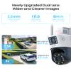 ZOSI C298 Max 4K 8MP Dual-Lens(2x4MP) Wired WiFi PTZ Plug-in Security Camera Outdoor, Wide Angle, 2.4GHz 360 Camera, 8X Hybrid Zoom, Person/Vehicle Detect, Color Night Vision, Spotlight Siren view 3