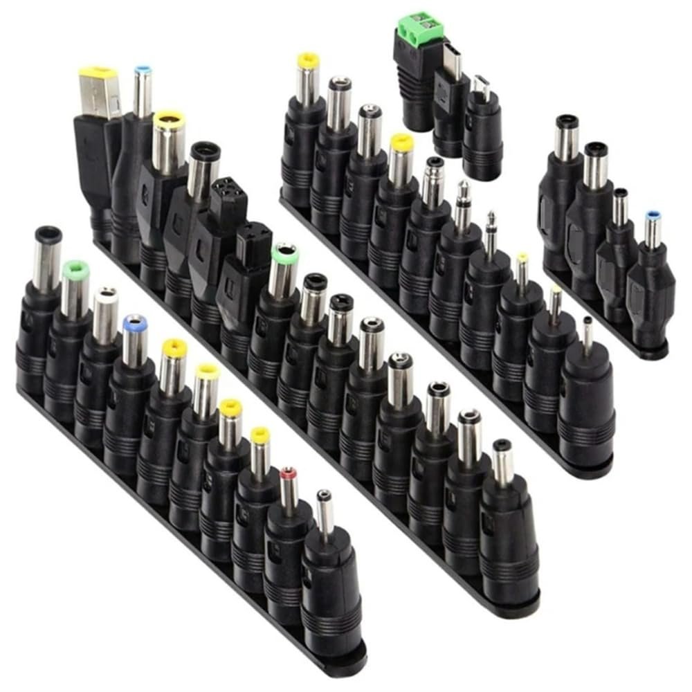 for Latest 41pcs Universal DC5521 5525 Plugs Power Converter Adapters for Laptop