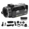 Zopsc 4K Video Camera, 56MP HD 3in Digital Camera with Microphone, Wide Angle Lens Stabiliser VCR view 2