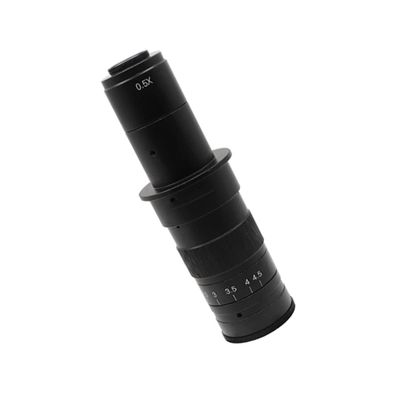 Lab Microscope Accessories Adjustable Magnification 300X 200X 180X 130X 120X Zoom C Mount Lens for HDMI VGA USB Industry Video Soldering Microscope Camera(180X)