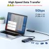 ANYOYO USB C Docking Station Dual HDMI Monitor Adapter 8-in-1 USB C HUB 3 Monitors Adapter with 4K HDMI +VGA +PD100W+Audio Laptop Docking Station for Dell/Lenovo/HP/Samsung/ASUS (Gary) view 4