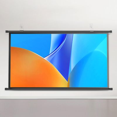 HJXGQJM Manual Pull Down Projector Screen HD Movie Screen for Home Theater Portable Roll Up Projection Screen for Outdoor CampingPerfect for Meeting, School, Home, Theatre(16:9,72")