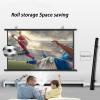 HJXGQJM Manual Pull Down Projector Screen HD Movie Screen for Home Theater Portable Roll Up Projection Screen for Outdoor CampingPerfect for Meeting, School, Home, Theatre(16:9,72") view 2