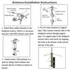 Dual Band VHF UHF 2m 70cm Base Antenna for Mobile Ham Radio Repeater Base Station, 144/440 MHz, 10meter svy50-5 Cable/ 200Watt/ BNC/SMA/UHF/ So239, 5.6 FT view 4