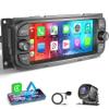 [4G+64G] Car Radio for Dodge RAM 2002 2003 2004 2005 2006, for Jeep Wrangler 2003 2004 2005 2006,Jeep Grand Cherokee 1999-2004, Support Wireless Carplay&Android Auto, 6.8 inch IPS Touchscreen view 1