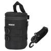 PATIKIL Lens Pouch Case, 4.5" ID x 8.3" H Shockproof Camera Lens Case Bag Thick Protective Neoprene Lens Protective Bag for Nikon DSLR Camera Lens, Black view 1