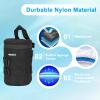 PATIKIL Lens Pouch Case, 4.5" ID x 8.3" H Shockproof Camera Lens Case Bag Thick Protective Neoprene Lens Protective Bag for Nikon DSLR Camera Lens, Black view 3