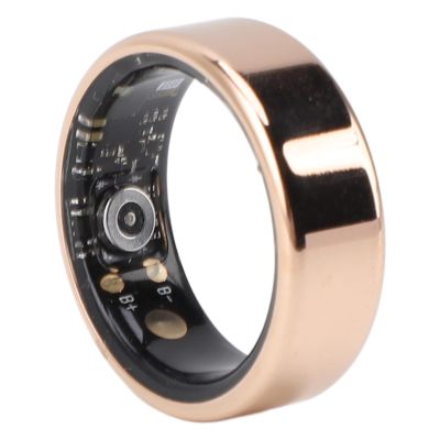 R11 Smart Ring, Smart Ring Health Tracker, Health Rings for Women and Men, Sleep Ring, Fitness Tracker, Sports Smart Ring with Charging Cable, Gold (Size 12)