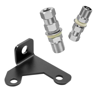 Anina CB Antenna Spare Tire Mount for Jeep JK Wrangler & Wrangler JKU Unlimited 2007-2018 and 2pc CB Radio Antenna Stub Mount Heavy Duty SO-239 Stud Mount for CB Radio Antenna Standard 3/8 X 24 Thread