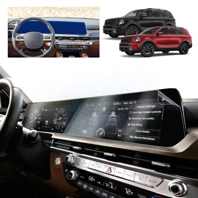 BSTW for 2025 Kia Telluride Screen Protector for 2023 2024 2025 Telluride S/EX/LX/SX Prestige (X-Line/X-Pro) 12.3-inch Touchscreen Bubble Free Soft Protective Film 2PCS