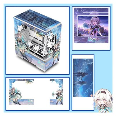 Computer Cases, Mid-Tower PC Gaming Case ATX/M-ATX/ITX - Front I/O TPYE-C Port - Tempered Glass- 10 Fan Installation Position - Water Cooling Installation Ready