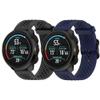 Compatible with SUUNTO OCEAN bands, 20mm, 22mm Silicone band with Metal Buckle Compatible with SUUNTO OCEAN, RACE, RACE S, VERTICAL, 9 PEAK, 9 PEAK PRO, 5 Peak, 3 Smartwatch (2 Pack-Black+Blue, 22mm size band) view 1
