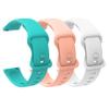 Lamshaw Compatible with Blackview Smart Watch bands, 20mm, 22mm New Soft Silicone Sport Replacement Straps Compatible with IOWODO W60, R30 Pro, R50, Compatible with Blackview W60, R30 Pro, R50 Smart Watch (3 Pack-White+Green+Pink, 22mm size band) view 1