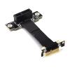 5cm Dual 90 Degree PCI-E X1 Riser Cable PCIe 4.0 x1 to x1 Extension Cable Card Ribbon Extender Gen4 16G/BPS view 1
