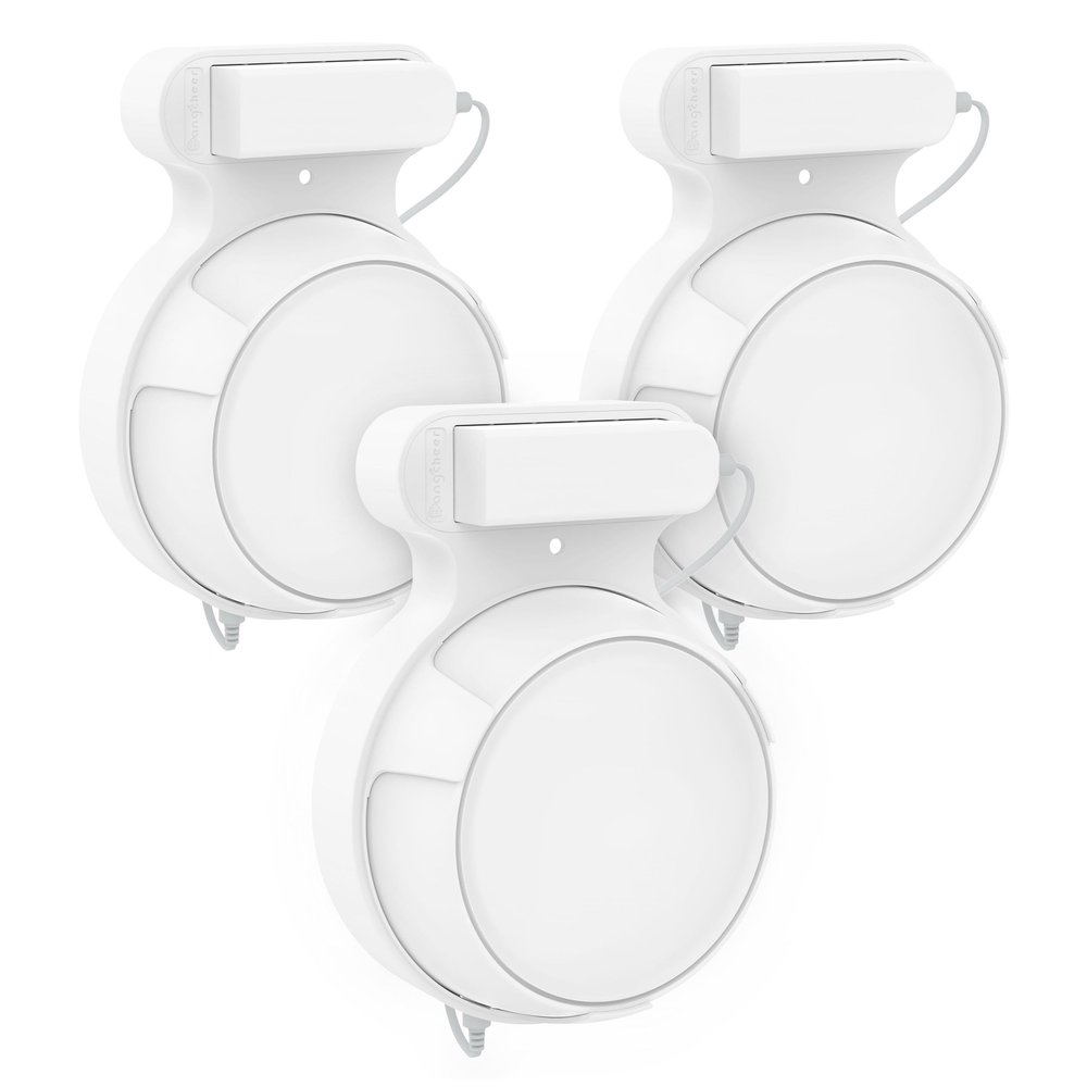 Bangcheer Wall Mount Bracket for TP-Link Deco BE23/BE25/BE3600/BE5000 Mesh WiFi 7 System Network and Power Cord Management Space-Saving TP-Link WiFi 7 Router Wall Mount Bracket (White-3Pack,White)