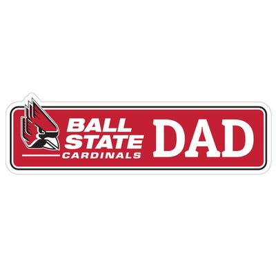 Ball State University Proud Dad Die Cut Decal Officially Licensed Collegiate Product 4-Inches Wide