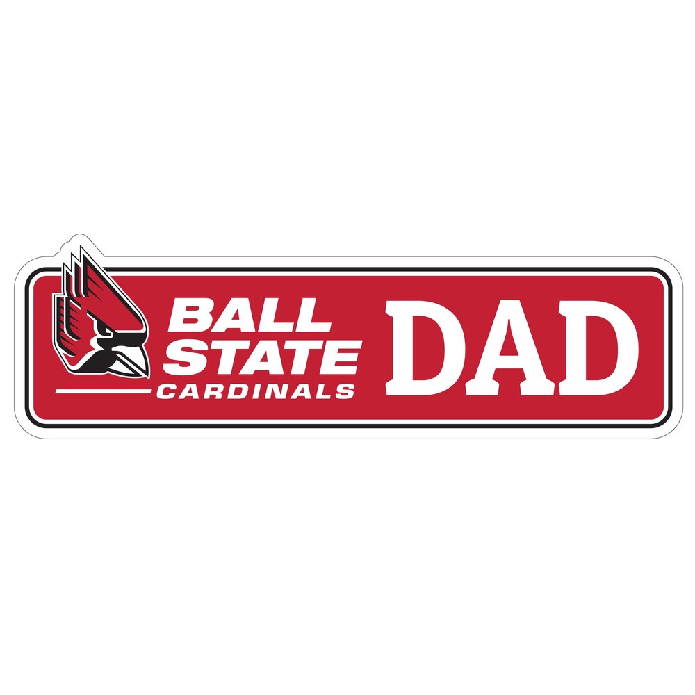 Ball State University Proud Dad Die Cut Decal Officially Licensed Collegiate Product 4-Inches Wide