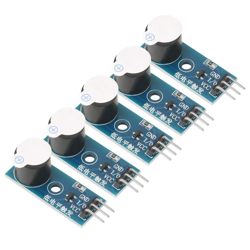 5pcs Active Buzzer Alarm Beeper Module 3.3V - 5V for Electronic Toys Alarming Devices Timers DIY Alarming Device Kit Electronic Toys Alarming Devices