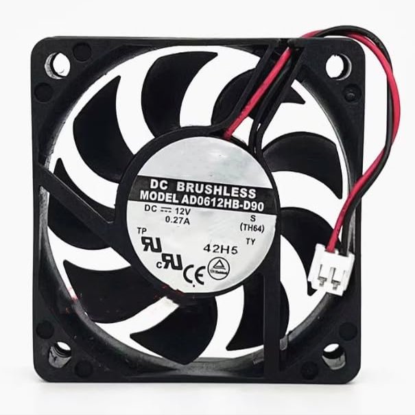 AD0612HB-D90 60X60X15MM 6CM 12V 0.27A 2-Wire Cooling Fan