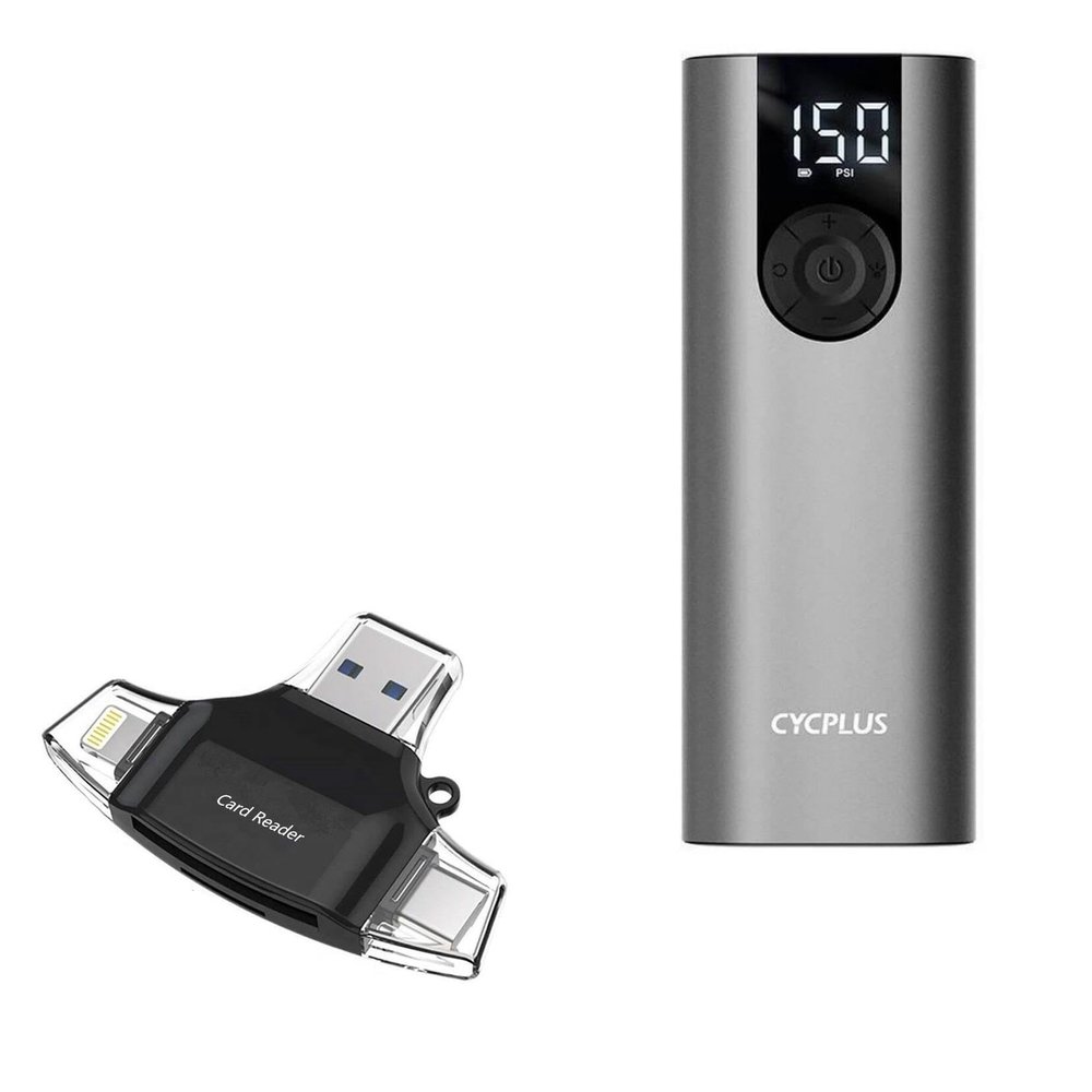 BoxWave Smart Gadget Compatible with Cycplus A8 - AllReader SD Card Reader, microSD Card Reader SD Compact USB - Jet Black