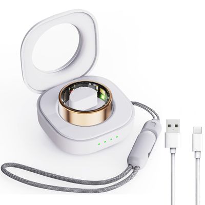 Smart Ring Charging Case Fitness Ring Charging Box Small Portable Charger for Smart Rings with Magnetic Charging Port