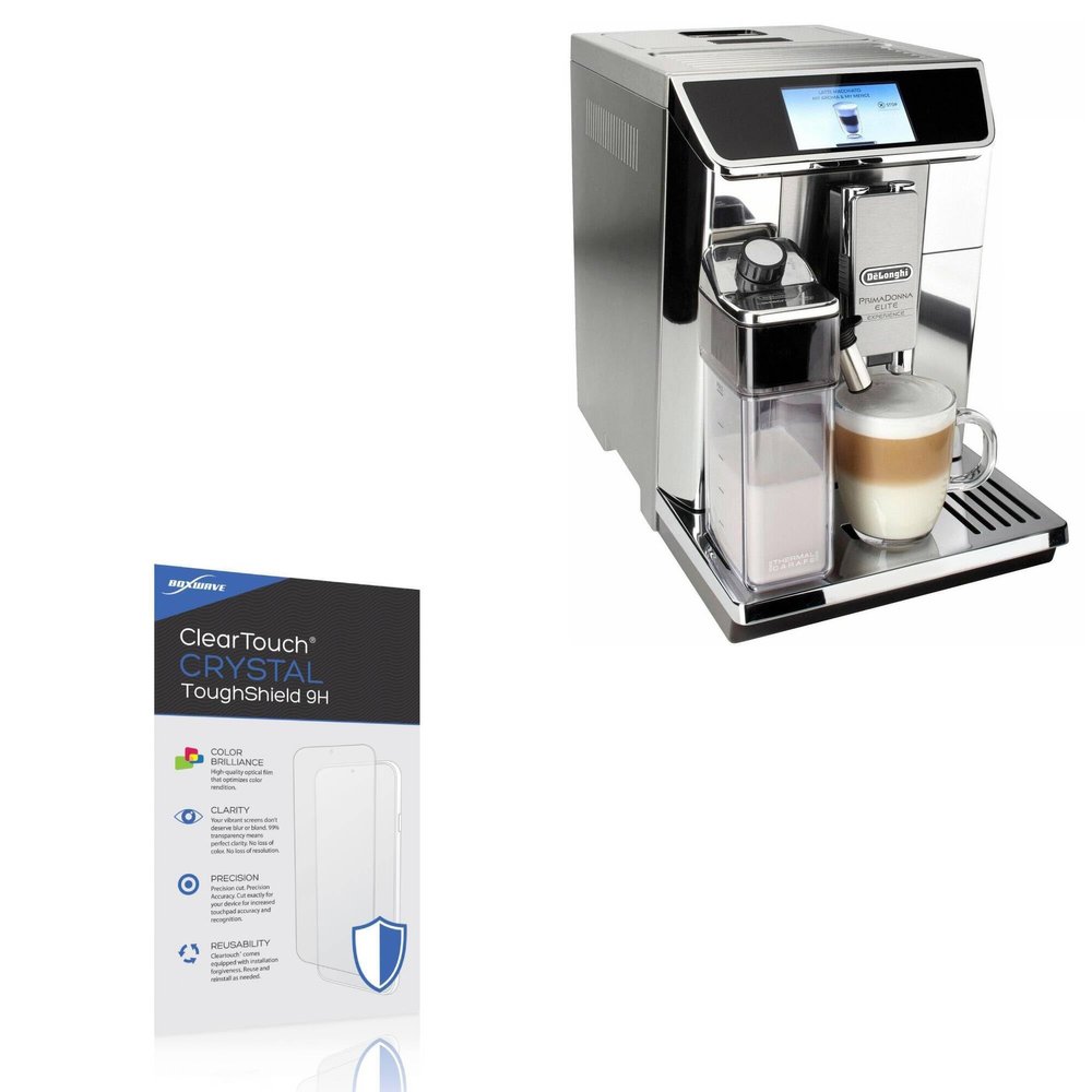 BoxWave Screen Protector Compatible with DeLonghi Primadonna Elite - ClearTouch Crystal ToughShield 9H (2-Pack), Clear 9H Tough Flexible Film Screen Protector