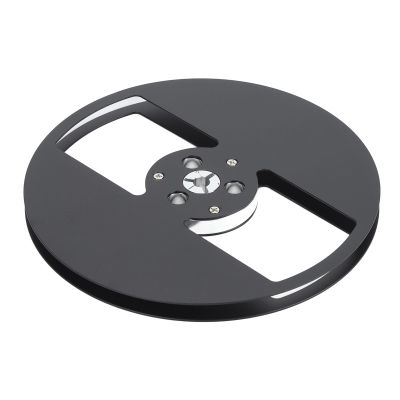 7 inch 1/4 Empty Take Up Reel to Reel Hub, 1/4 7 Inch Nab Aluminum Metal Reel Audio Tape 2 Holes Empty Tape Reel for Recording Open Reel Takeup Reel Machine (Black)