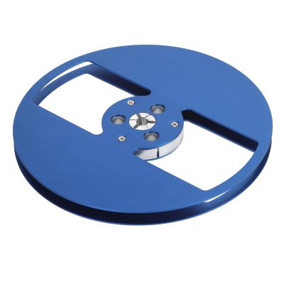 7 inch 1/4 Empty Take Up Reel to Reel Hub, 1/4 7 Inch Nab Aluminum Metal Reel Audio Tape 2 Holes Empty Tape Reel for Recording Open Reel Takeup Reel Machine (Blue)