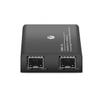 Mini Unmanaged 1x 10GBase-X to 1x 10GBase-X 2SFP+ Converter, 0 to 50C | DC 5-12V | LEDs | Plug-and-Play view 1