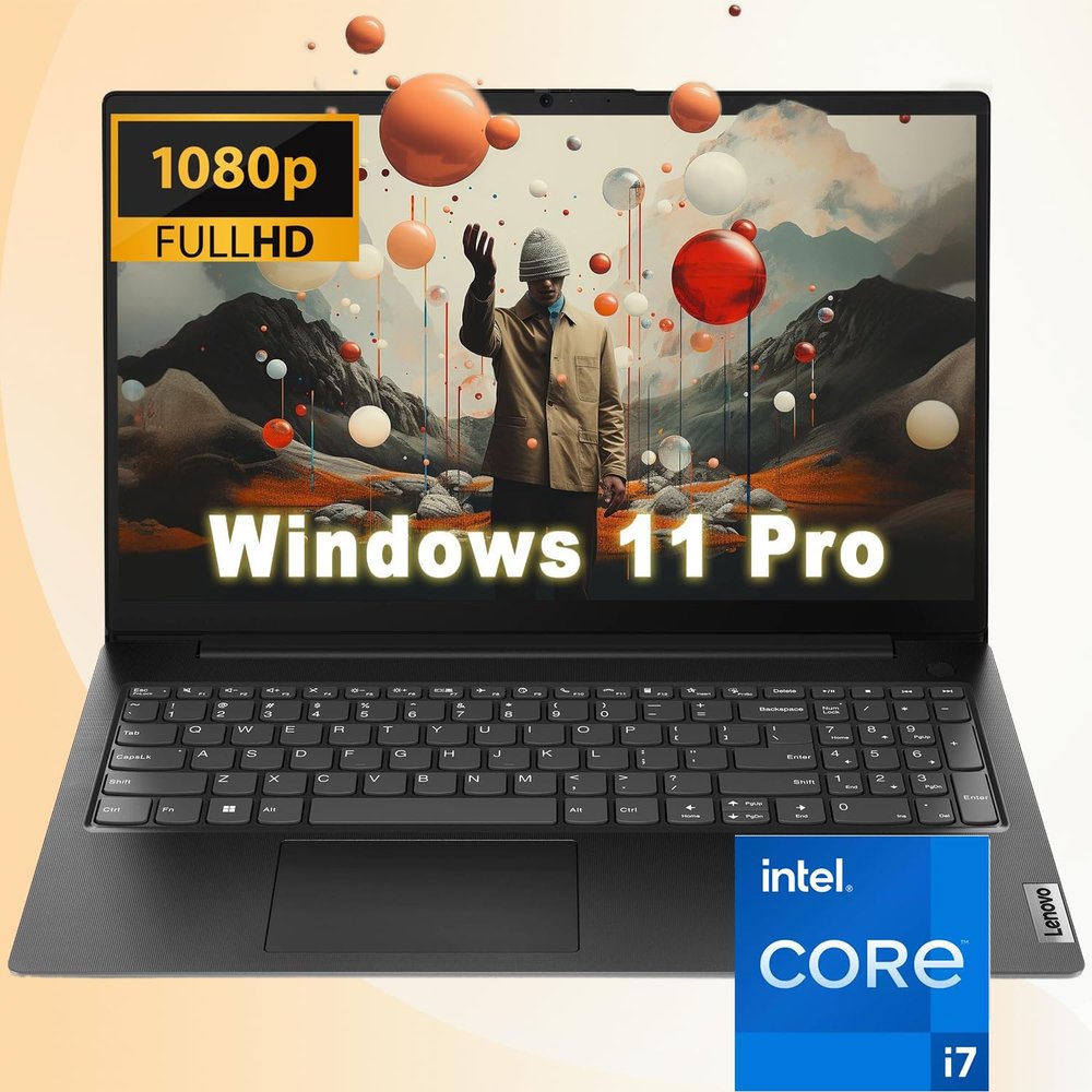 Lenovo V15 G3 Business Laptop, 15.6" FHD Screen, 12th Gen Intel 10 Cores i7-1255U up to 4.7GHz, 16GB RAM, 1TB PCIe SSD, HD Camera with Privacy Shutter, Wi-Fi, HDMI, Black