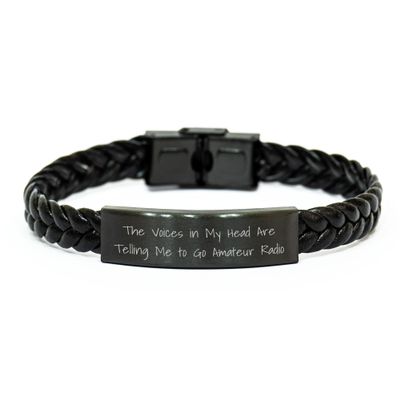 Amateur Radio Interlaced Leather Bracelet - Gifts from Friends to Amateur Radio Enthusiasts - Funny Quote Christmas Unique Gifts