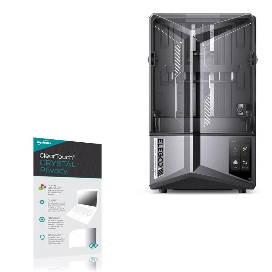 BoxWave Screen Protector Compatible with Elegoo Saturn 4 Ultra - ClearTouch Crystal Privacy (2-Pack), Privacy Screen Protector Flexible Film Clear