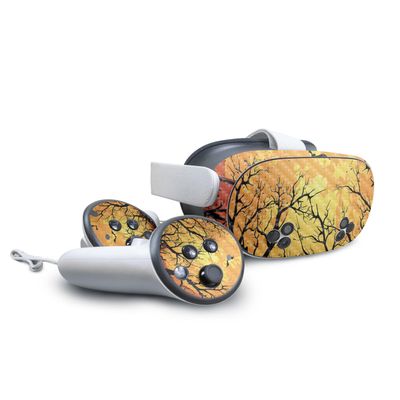 Carbon Fiber VR Skin Compatible with Meta Quest 3S - Hallowed Wood - Premium 3M Vinyl Protective Wrap Decal Cover - Easy to Apply | Crafted in The USA by MightySkins
