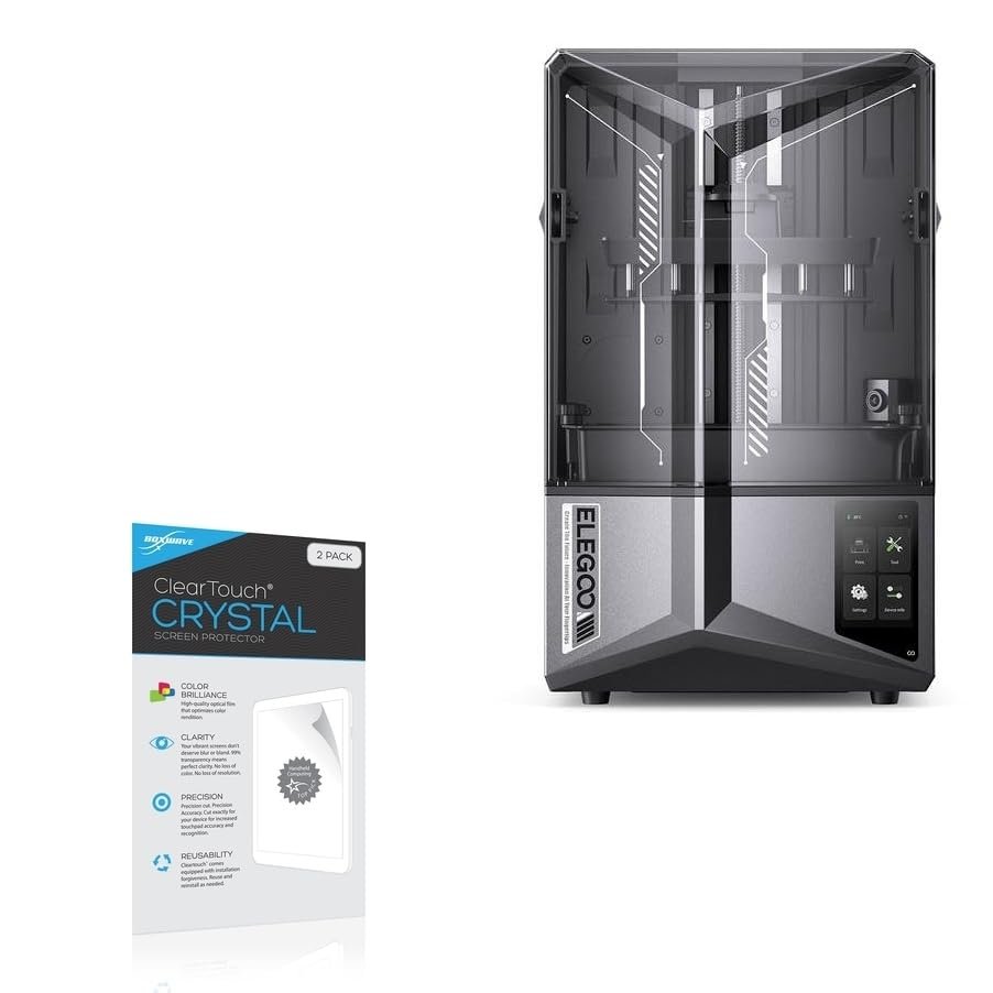 BoxWave Screen Protector Compatible with Elegoo Saturn 4 Ultra - ClearTouch Crystal (2-Pack), HD Film Skin - Shields from Scratches