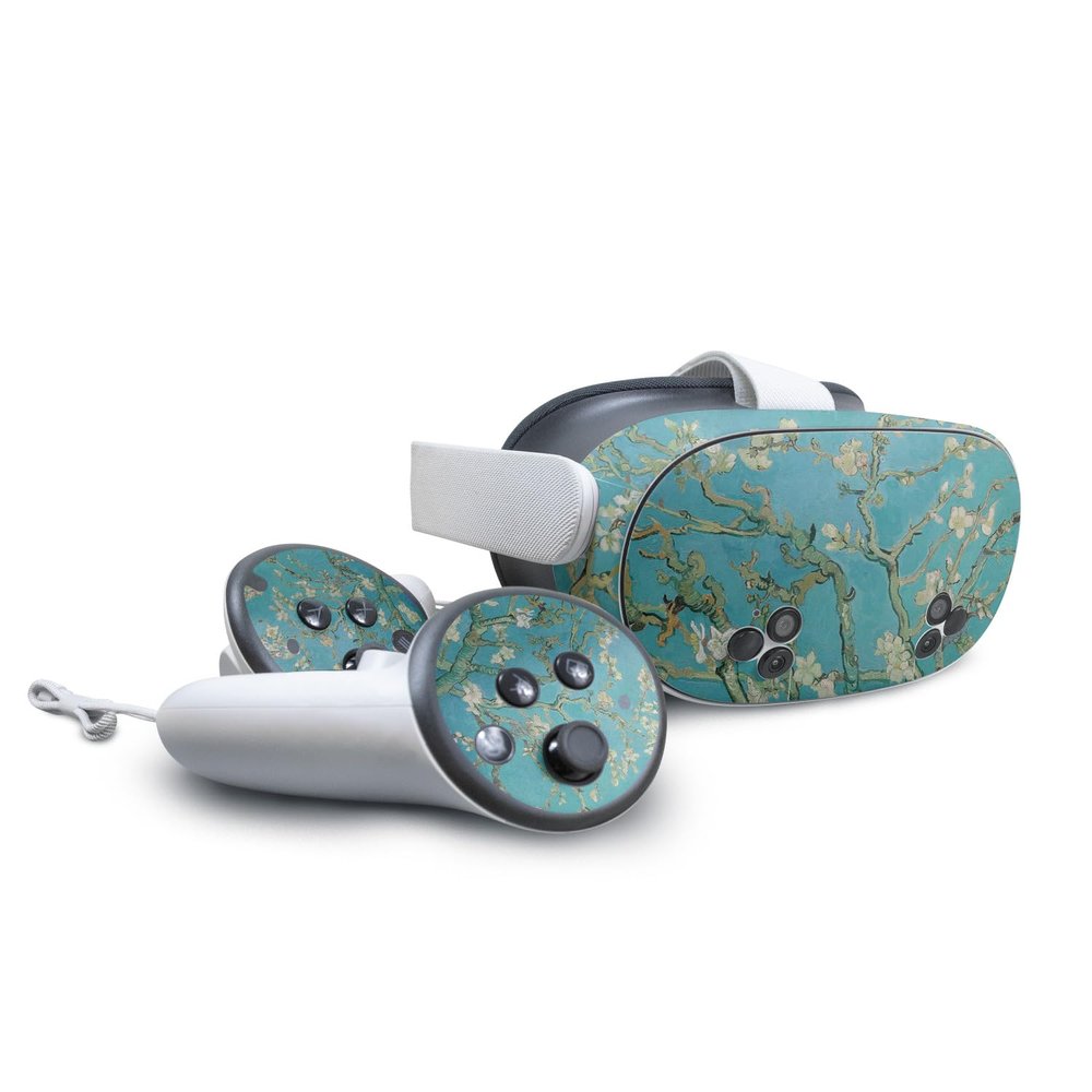 VR Skin Compatible with Meta Quest 3S - Almond Blossom - Premium 3M Vinyl Protective Wrap Decal Cover - Easy to Apply | Crafted in The USA by MightySkins