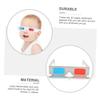 HOMSFOU 50pcs Stereoscopic Glasses Anaglyph Movie Glasses Red Blue for Camping Traveling Cinema view 3
