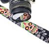 Sugar Skull Camera Strap, Mexican Skull Camera Strap Universal DSLR Neck & Shoulder Strap, Photography Accessory, Gift for Men & Women view 1
