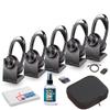 Poly 5X Voyager Focus 2 UC Stereo Bluetooth Headset (Microsoft Teams Certified) (77Y87AA) with Travel Pouch Bundle Including: Goby Labs Headphone Cleaner, Fiber Cloth view 1