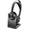 Poly 5X Voyager Focus 2 UC Stereo Bluetooth Headset (Microsoft Teams Certified) (77Y87AA) with Travel Pouch Bundle Including: Goby Labs Headphone Cleaner, Fiber Cloth view 2