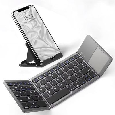 Tek Styz Slim Foldable Wireless Keyboard Compatible with Sony Xperia Z2 Tablet with TOUCHPAD Mouse Fully Universal Providing 48H Use, 560 Days Standby, Portable, Compact, Tri-Fold, Rechargeable!
