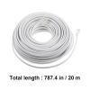 Yardenfun 20m Core Plug Telephone Cable Flat Extension Cord for Landline Phone Replacement Wire for Desk Office view 2